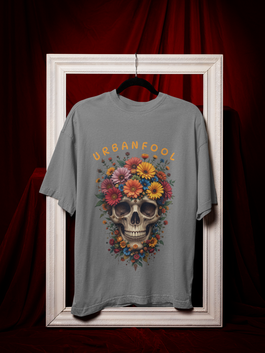 Men Urbanfool Grey Oversized T-Shirt